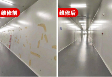 食品净化车间洁净区彩钢板修复方法_中恒检测科技